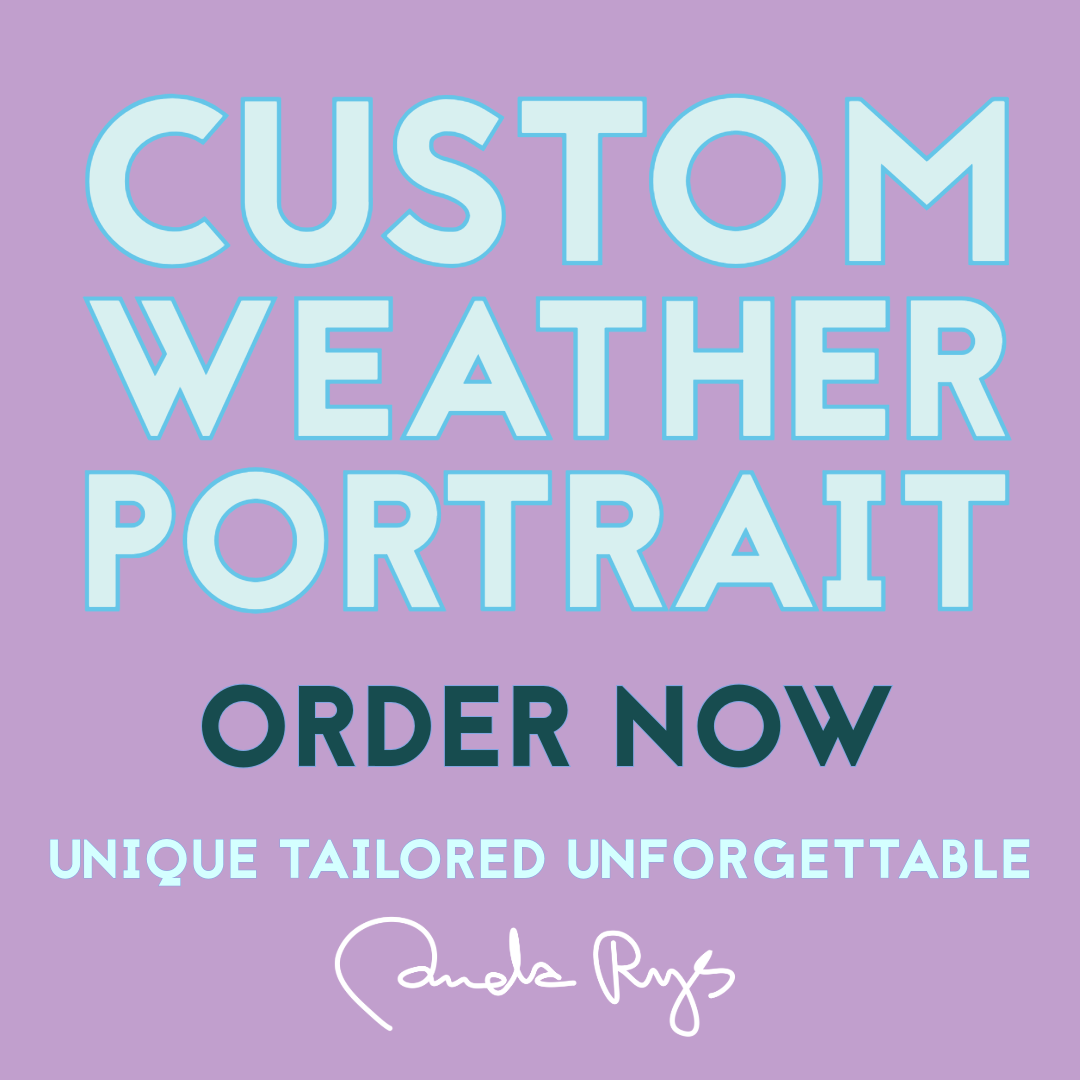 Custom Weather Portrait Painting -  Abstract  Art Inspired by Your City's Weather
