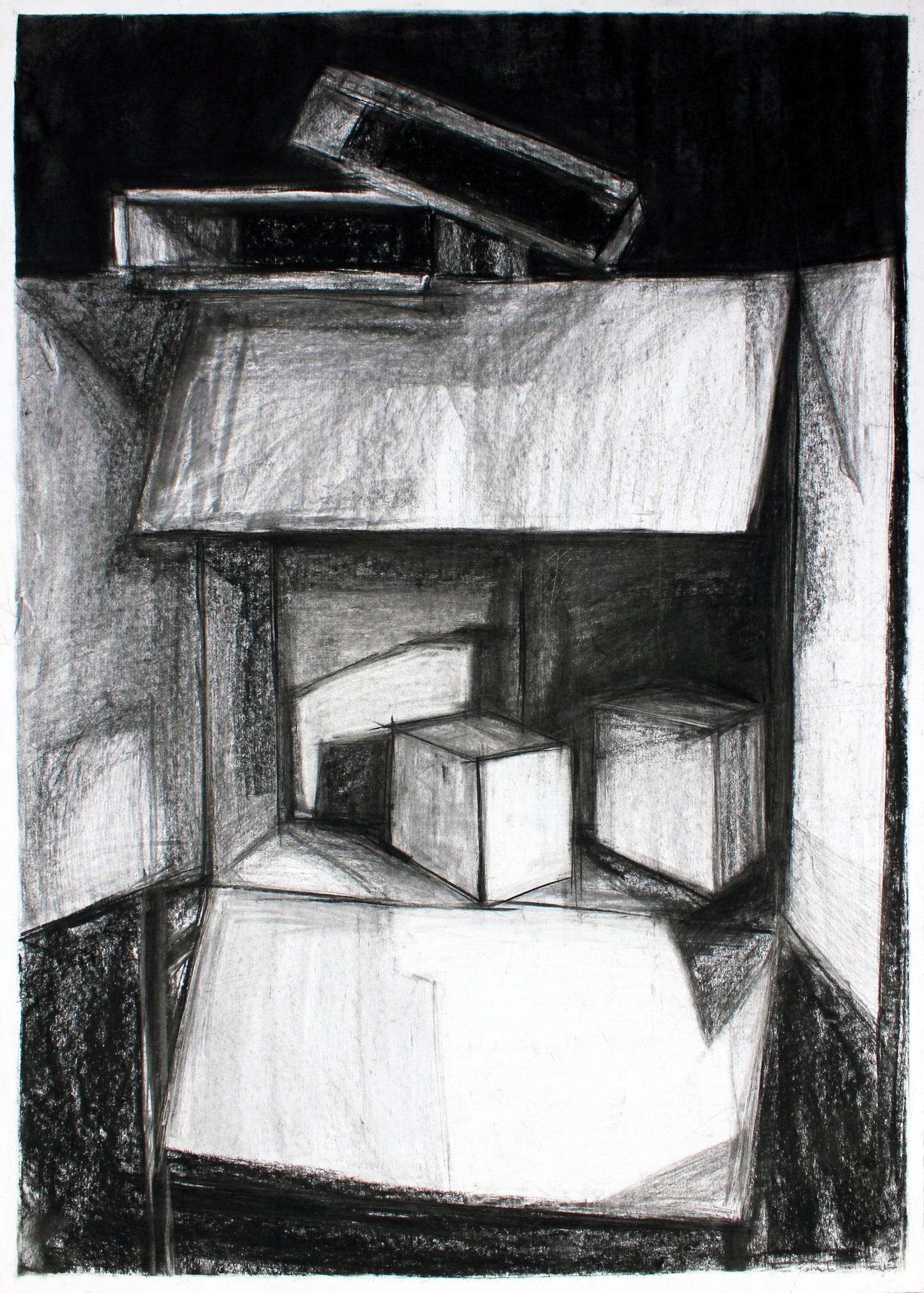 Still Life with Boxes : 39" x 28" - 100 x 70 cm
