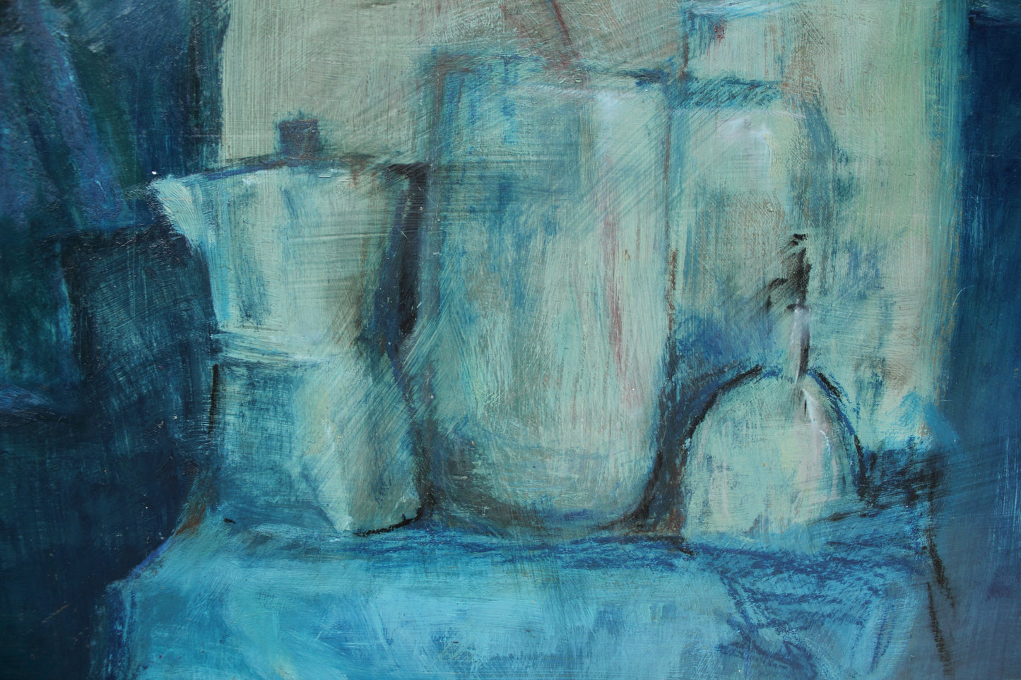 Blue Still Life : 35" x 28" - 90 x 70 cm