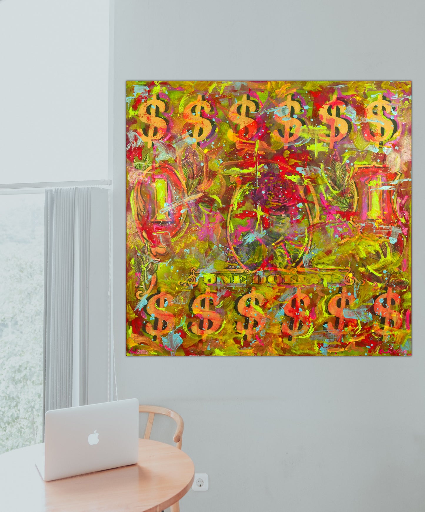 American Dollar : 39" x 39" - 100 x 100 cm