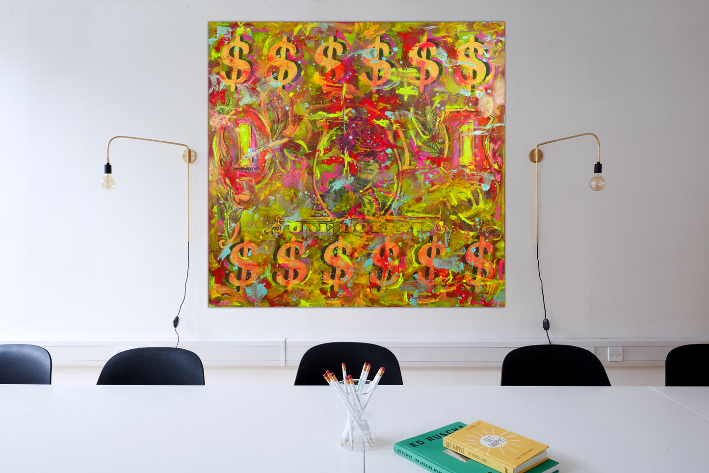 American Dollar : 39" x 39" - 100 x 100 cm