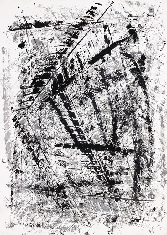 Heavy Showers Changing To Thunder Showers in Lhasa : 12" x 8" - 30 x 21 cm