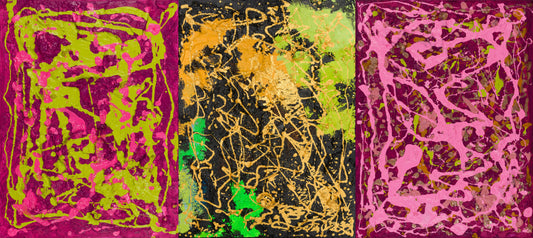 Labyrinth of Colours : 16" x 35" - 40 x 90 cm