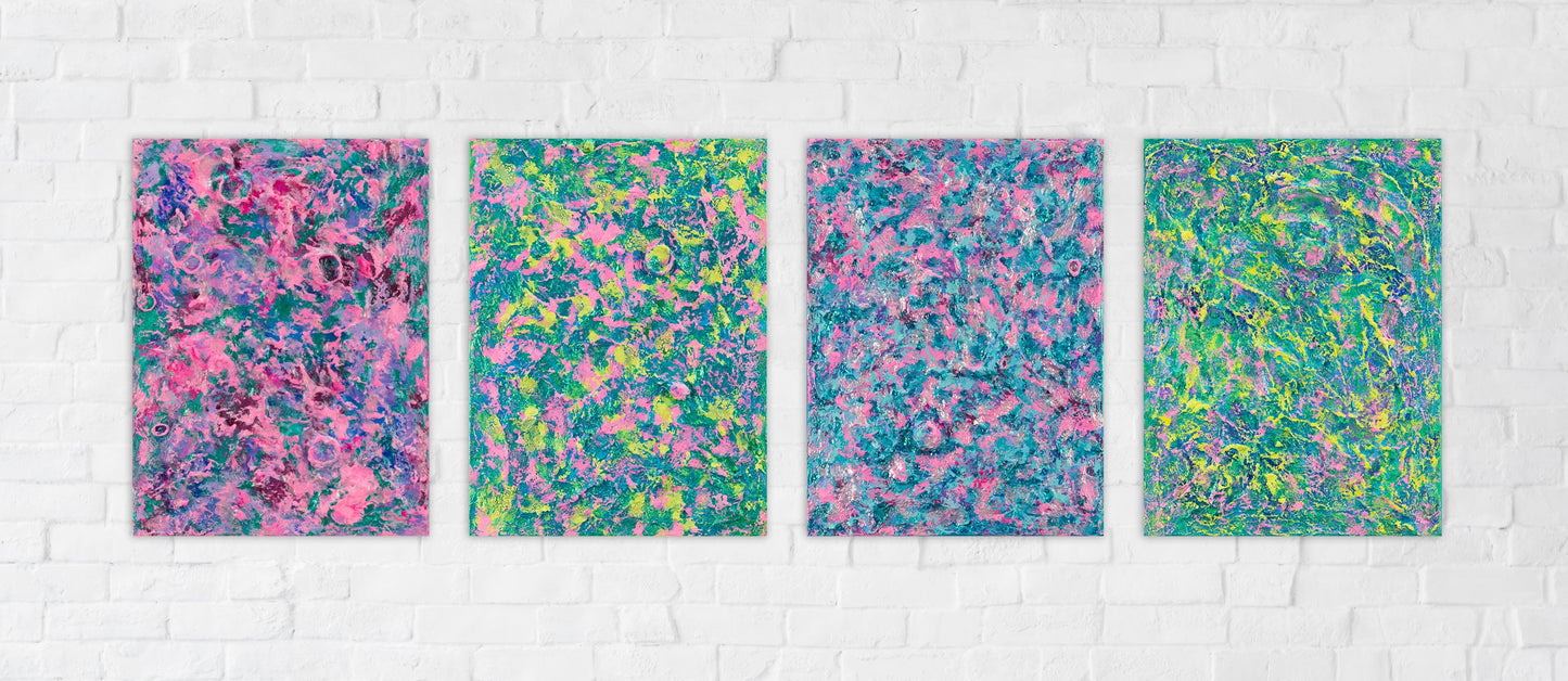 Labyrinth of Colors : 16" x 47" - 40 x 120 cm