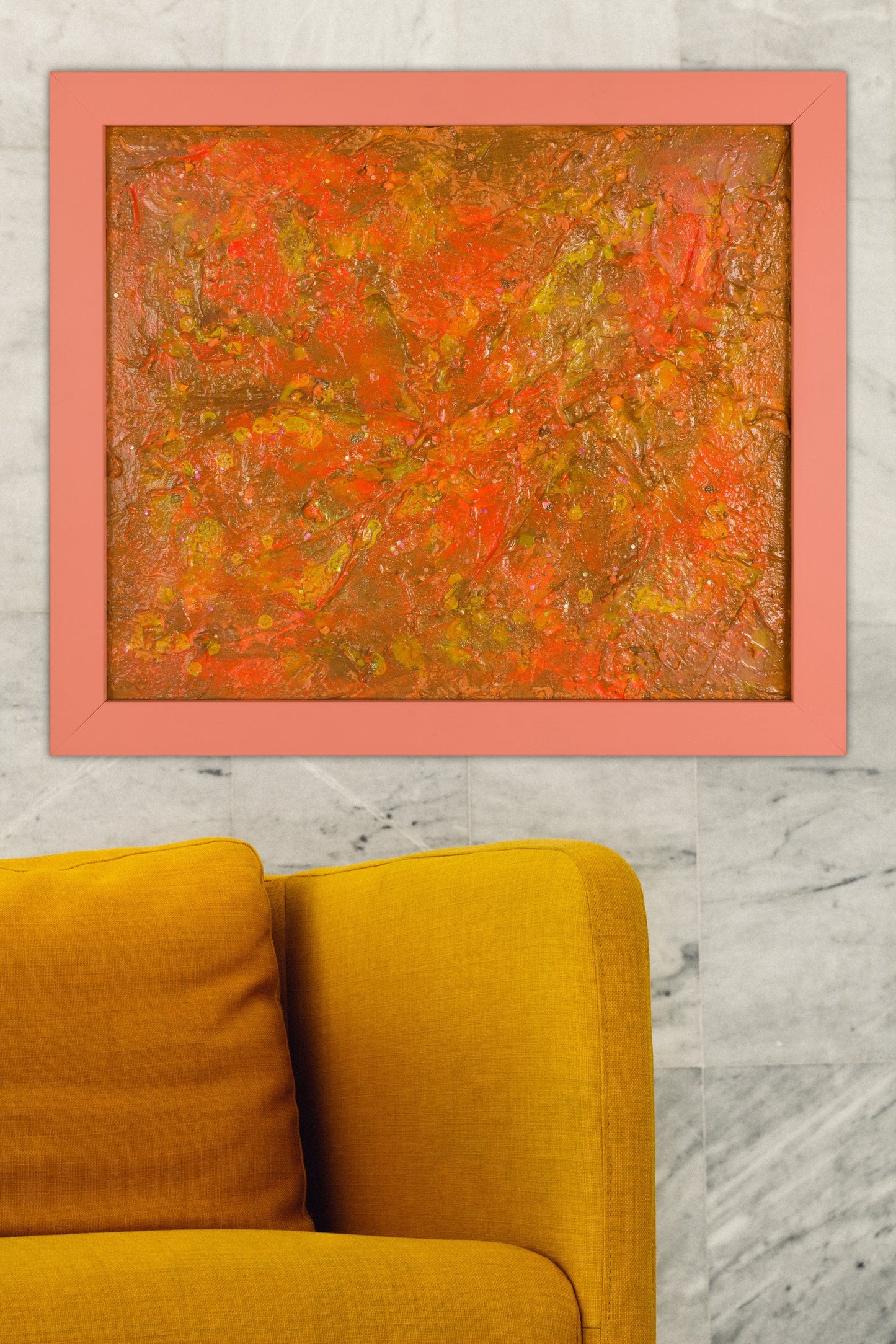 Orange Supernova : 17" x 20" -44 x 51 cm