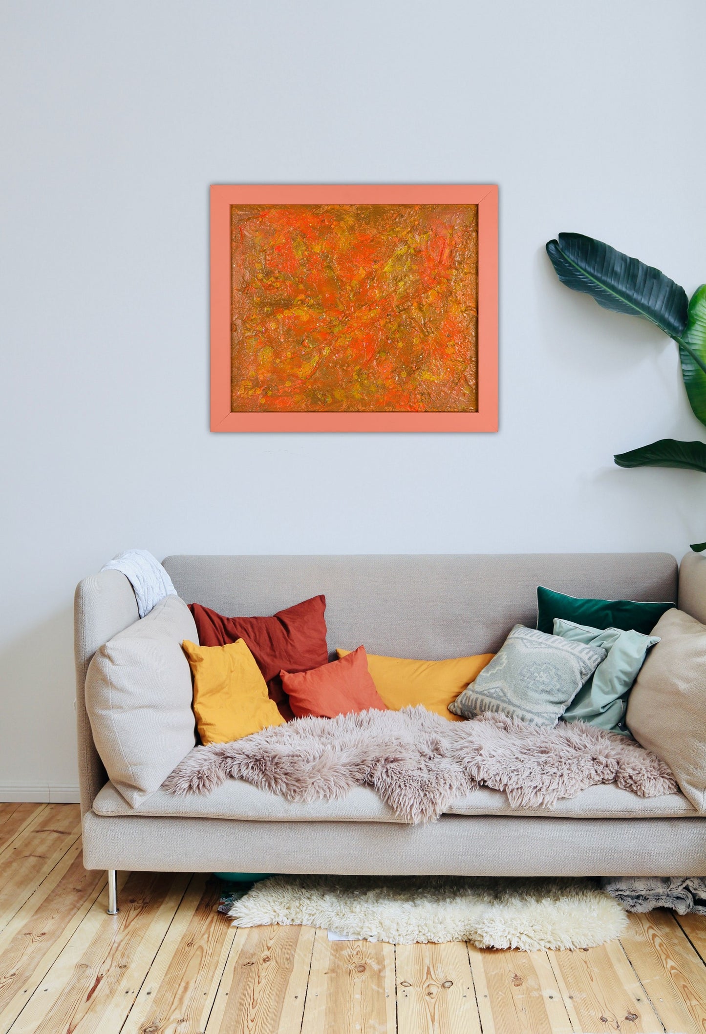 Orange Supernova : 17" x 20" -44 x 51 cm