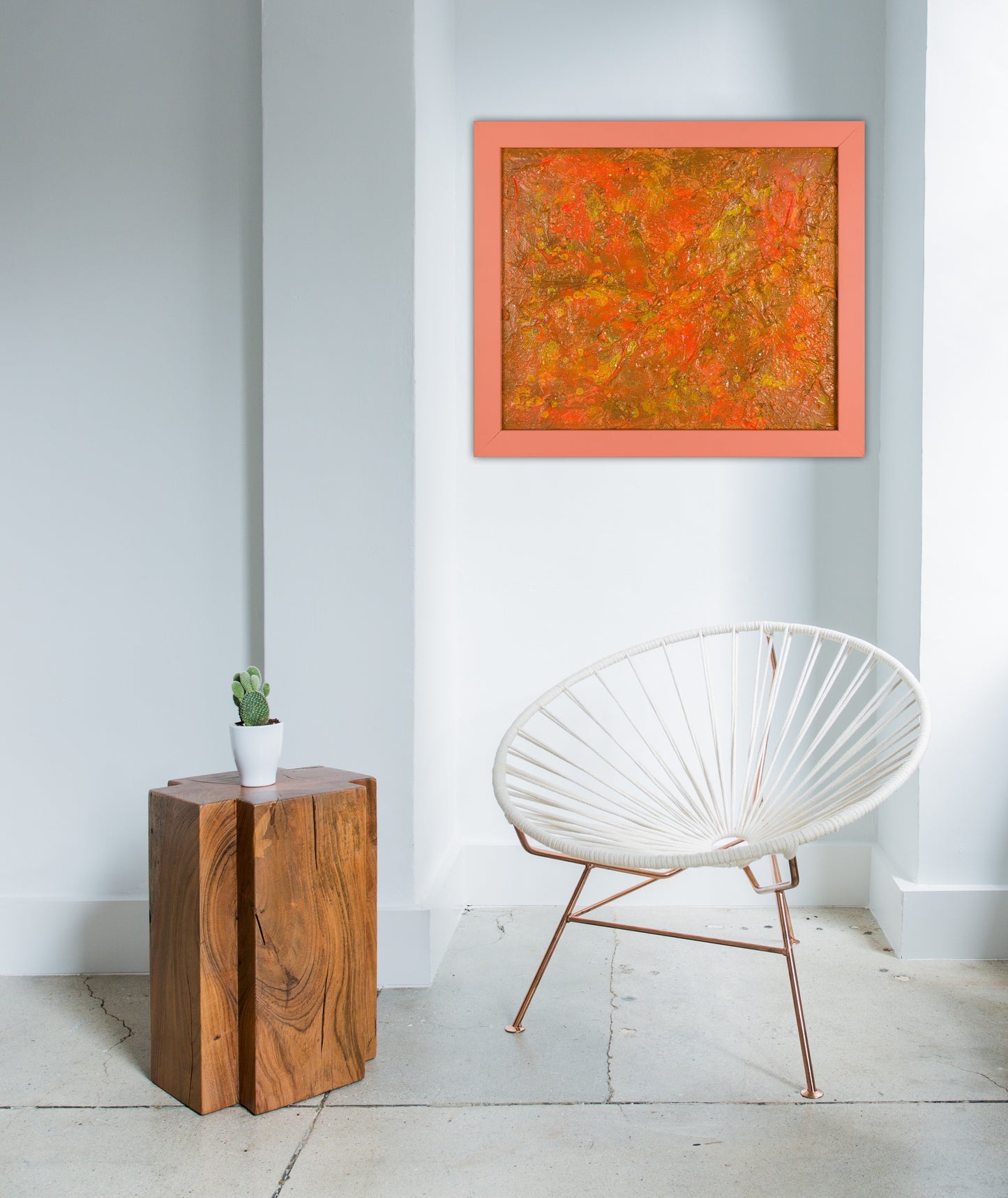 Orange Supernova : 17" x 20" -44 x 51 cm