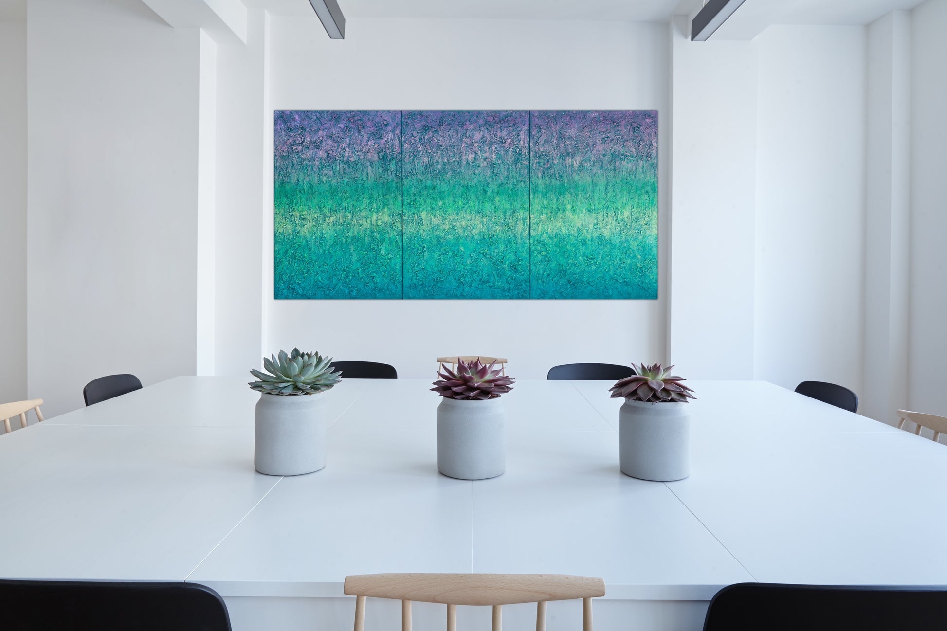Pranic healing abstract art for home décor Life Energy displayed in elegant living space Pamela Rys