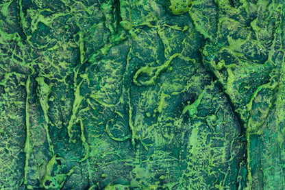 Another angle of the textured layers in ‘The Grounding’ by Pamela Rys, capturing the movement and energy of abstract art infused with pranic healing.