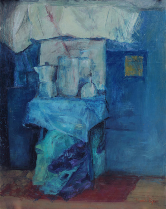 Blue Still Life : 35" x 28" - 90 x 70 cm