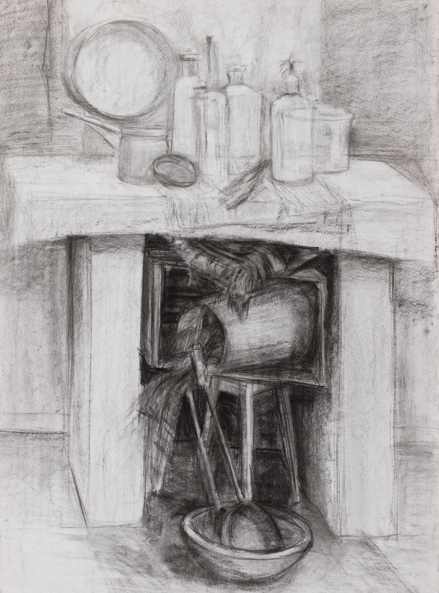 Grayscale Still Life : 36" x 27" - 92 x 68 cm