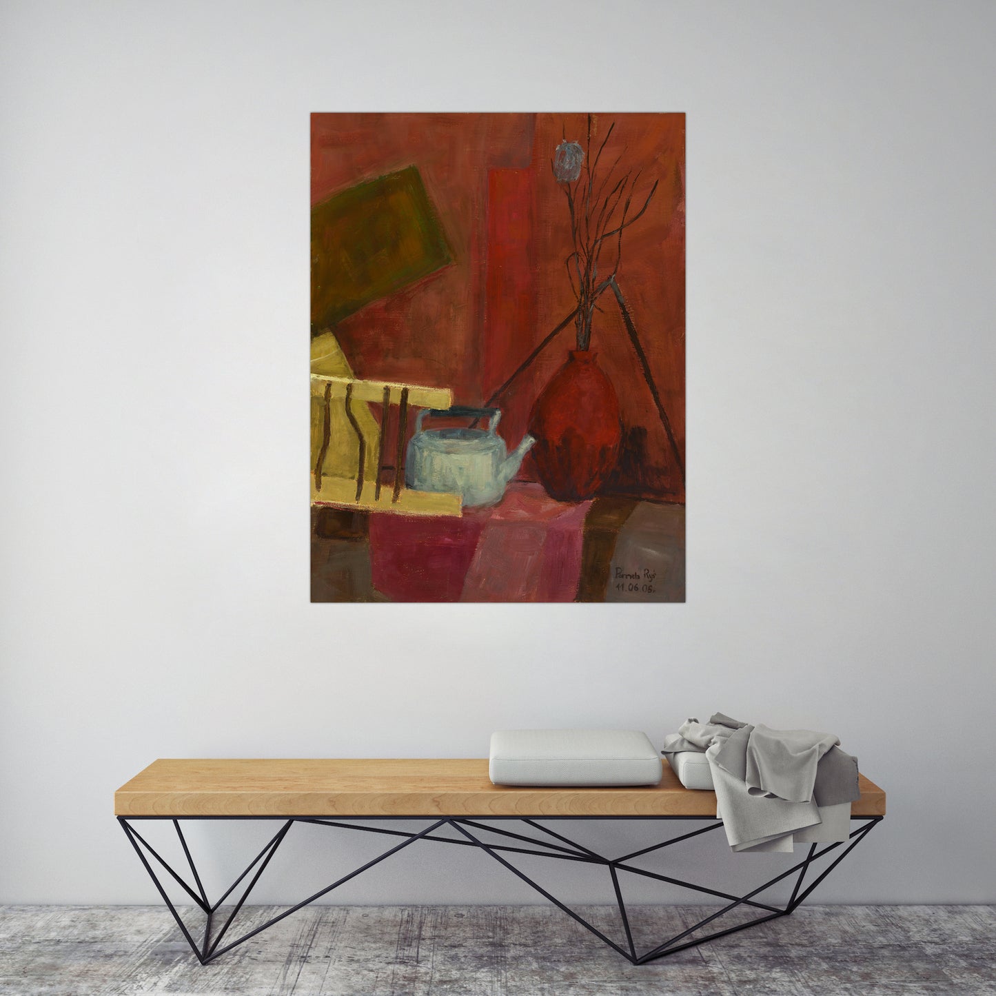 Red Still Life : 35" x 28" - 90 x 70 cm