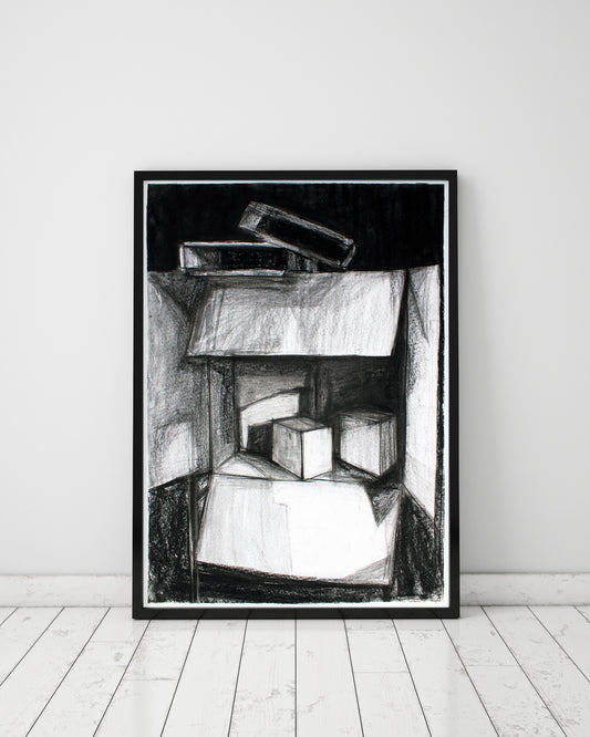 Still Life with Boxes : 39" x 28" - 100 x 70 cm