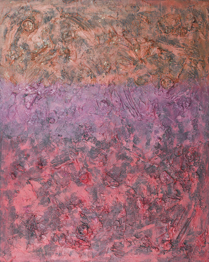 Right panel of ‘Galaxy of Dreams’ diptych by Pamela Rys, showcasing sculptural layers and vibrant abstract art energy.